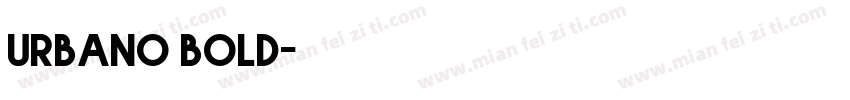 urbano bold字体转换